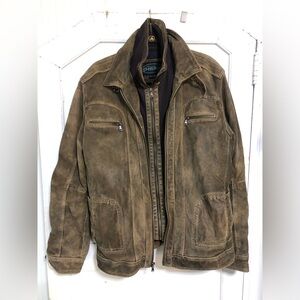 Overland Men’s Brush Leather removable collar/bib size Large